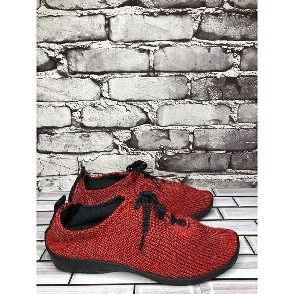 Arcopedico Red Fabric Knit LS Arch Support Sneakers Shoes Women’s Sz 39EU/8M US - Picture 5 of 16